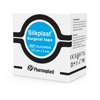 SILKPLAST SURGICAL ADHESIVE TAPE 2.5 CM X 5 MTS
